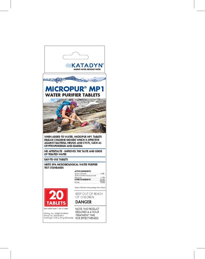 Micropur MP1 Water Purifier Tablets (Package of 20)